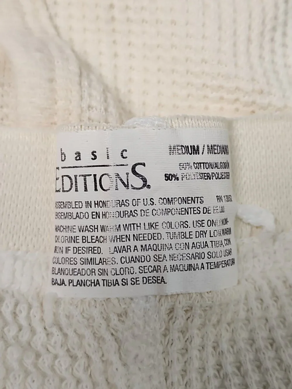 VTG Premier International Basic Editions Thermal Pants Waffle Knit Pants 3 Pair